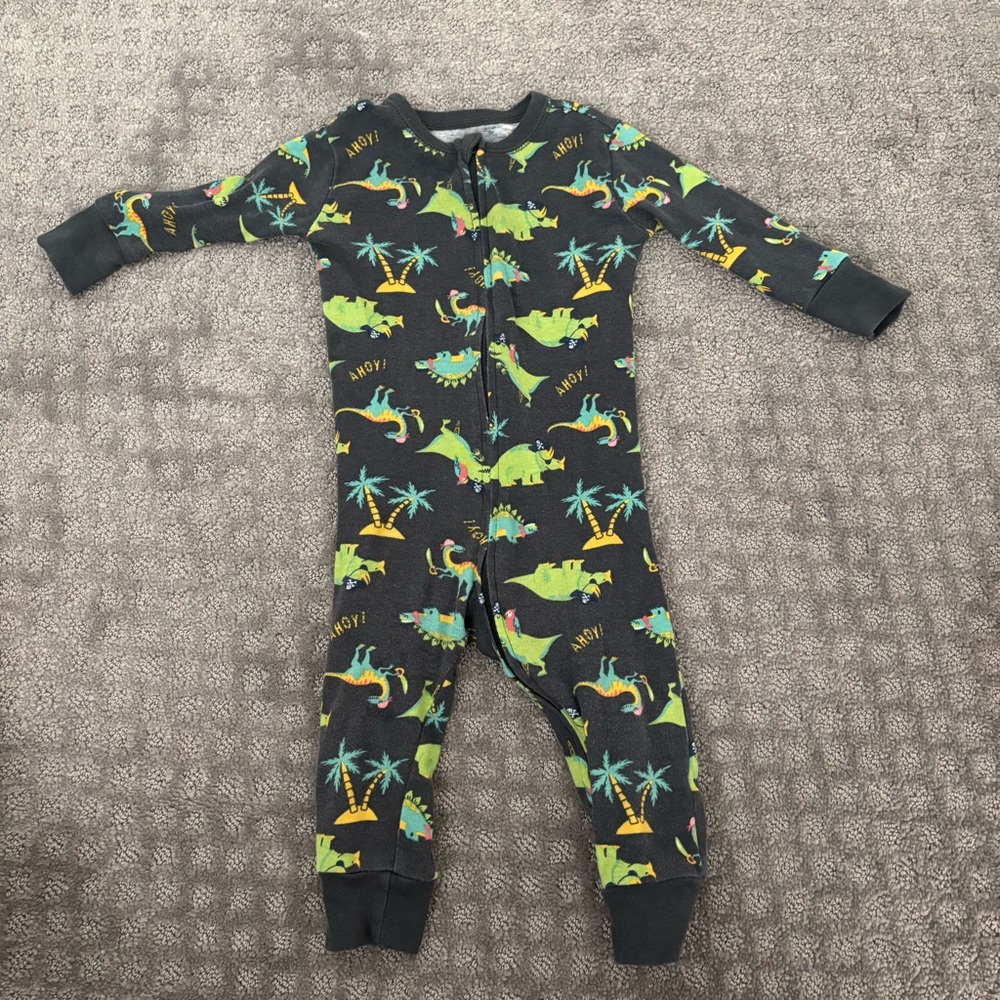 Old Navy Dinosaur pirate Print baby One Piece 12-18m